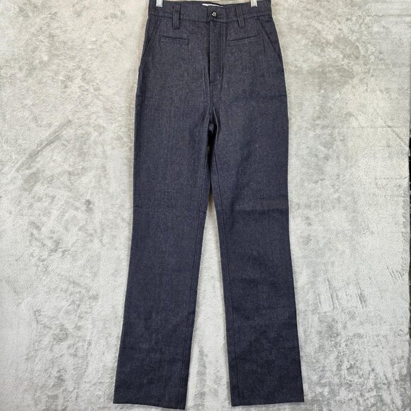 Loewe Jeans Womens 38 Blue Denim Straight Leg Made in Italy Button Fly Designer - Picture 1 of 14